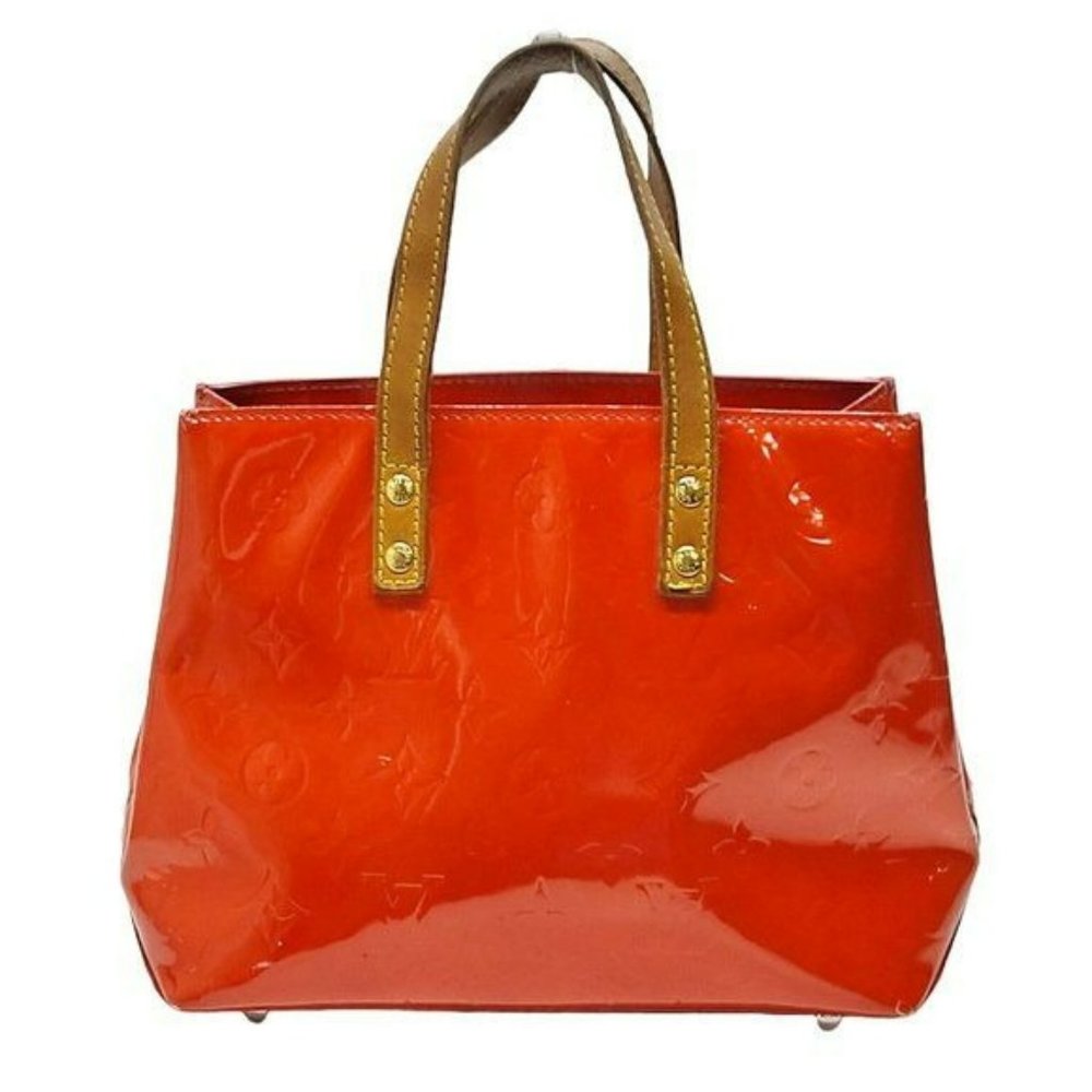Authentic Louis Vuitton Tote Bag Reade PM Vernis Used LV Handbag Vintage